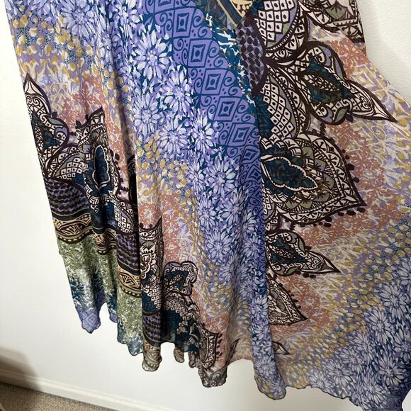 Y2K Fairy Sleeveless Midi Dress Floral Size 10 - Picture 6 of 11